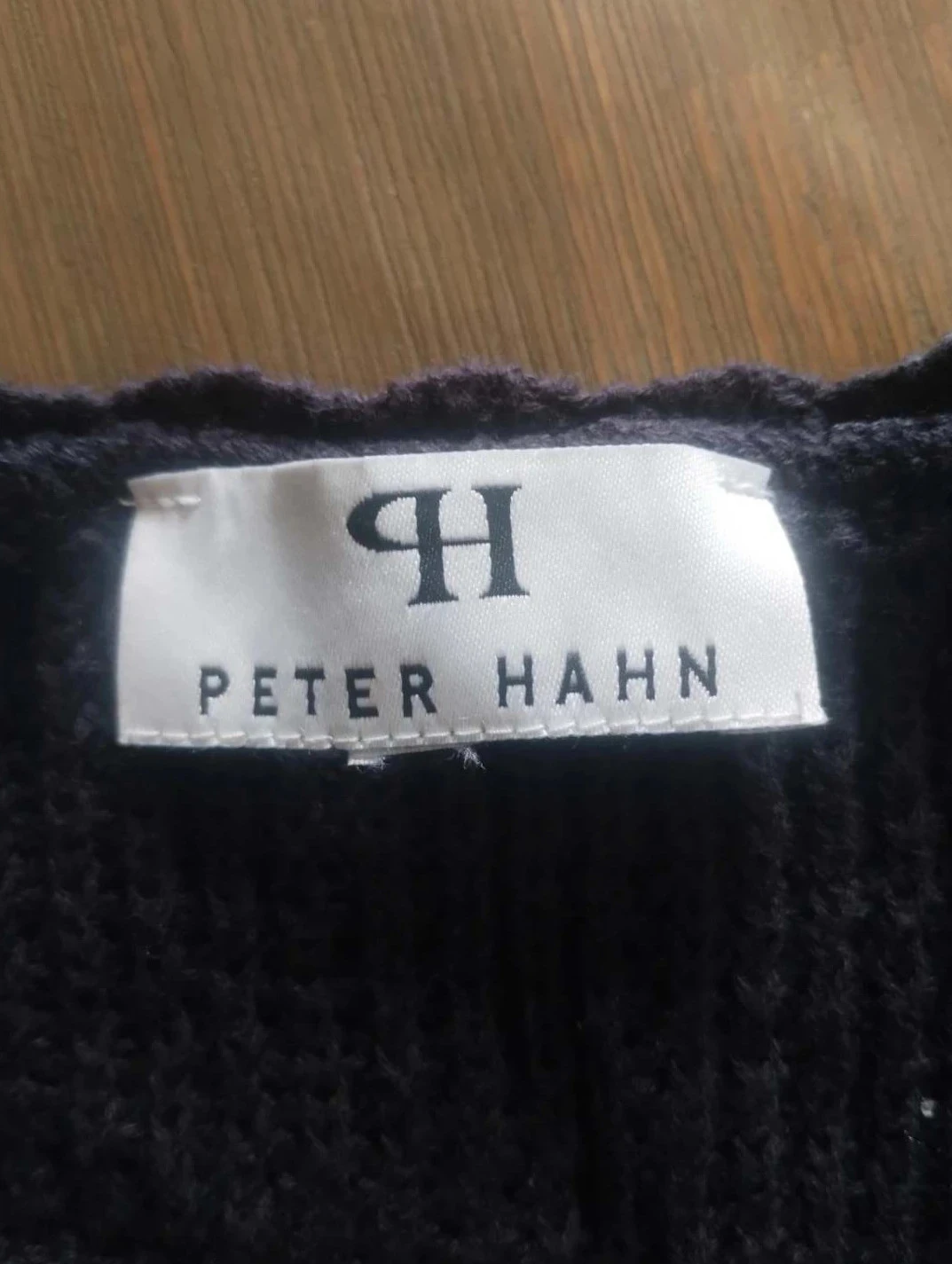 T-shirt azul marinho rendado, Peter Hahn, 100% algodão, tamanho 40/42 100% algodão Peter Hahn 100% algodão – photo 4